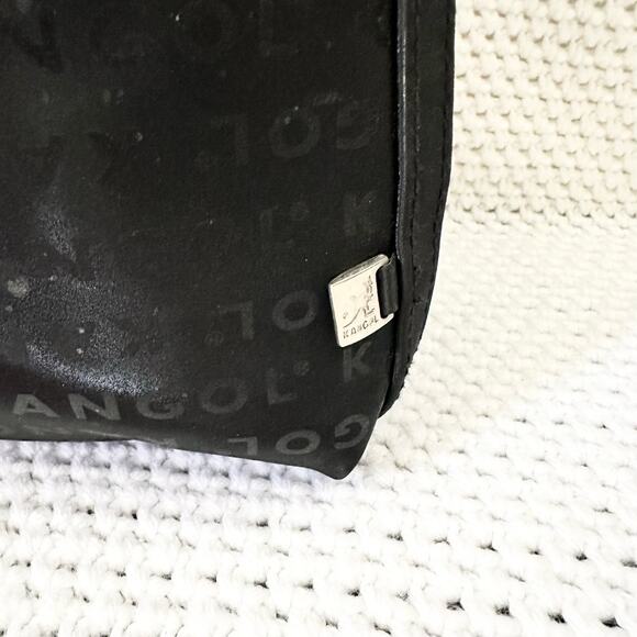 Kangol Australia Black PVC Brand Spell Out Vintage Medium Shoulder Bag Y2K Shine - Picture 3 of 15